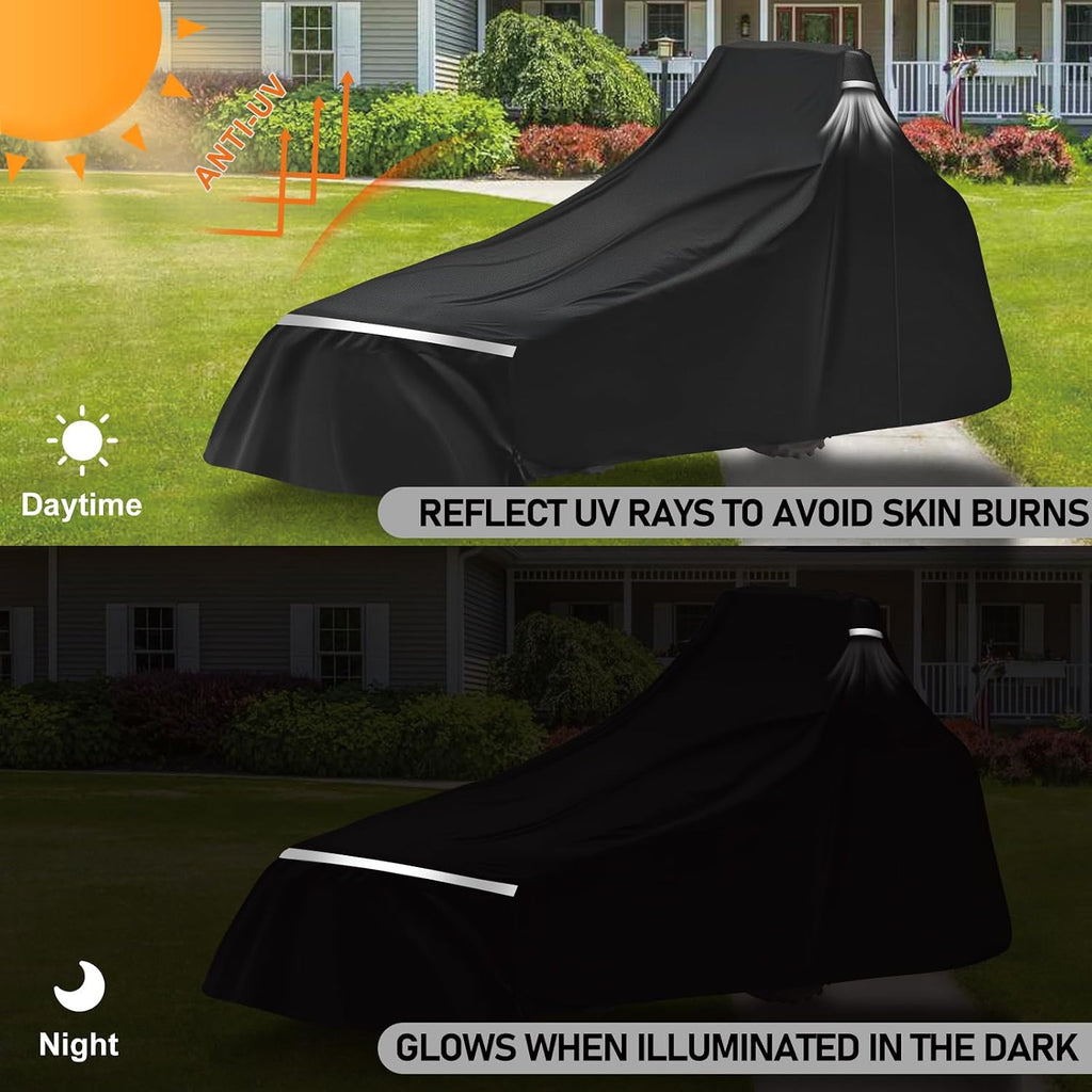 Waterproof Full Tractors Cover Replace for John Deere 1,2,3 Series 1025R 2320 2720 3520, Kubota with Backhoe, 600D Oxford Cloth Tractors Cover for Snow Rain Dust Protection