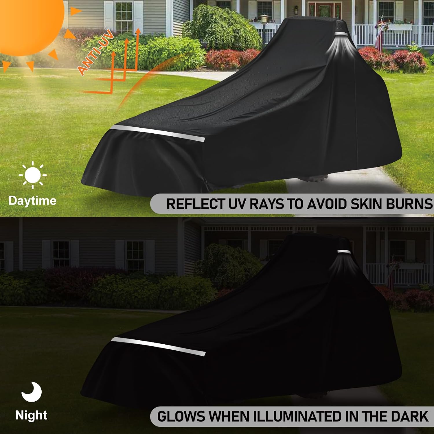 Waterproof Full Tractors Cover Replace for John Deere 1,2,3 Series 1025R 2320 2720 3520, Kubota with Backhoe, 600D Oxford Cloth Tractors Cover for Snow Rain Dust Protection