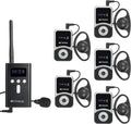 Retekess T130S T131S(2nd Gen T130) Audio Tour Guide System,Church Translation System, Hi-Fi Sound, 100m, D-Shaped Headphones for Both Ear, Tour Guide Headsets for School