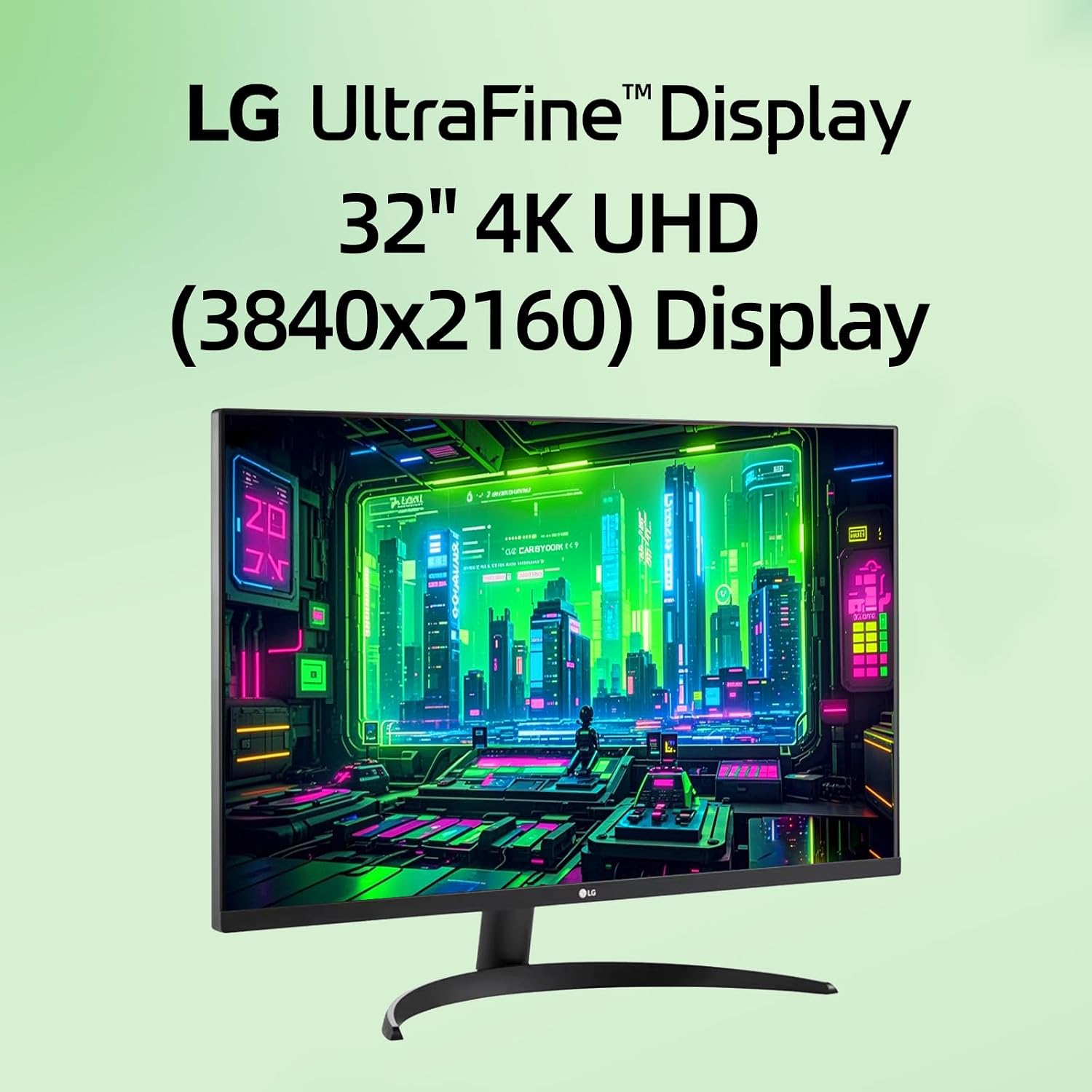 LG 32 inch Ultrafine 4K UHD (3840 x 2160) Computer Monitor, HDR10, 90% DCI-P3, Dynamic Action Sync, OnScreen Control, Built-in Speakers, Black Stabilizer, Flicker Safe, Tilt Adjustment