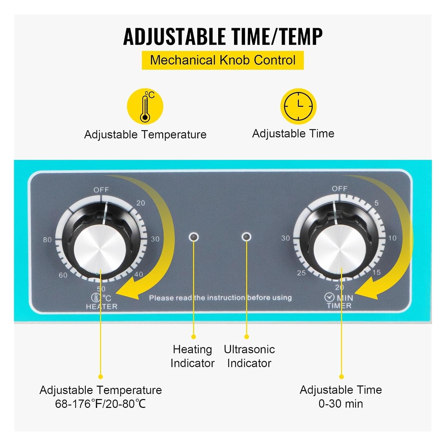 Ultrasonic Cleaners, 6L Electric Ultrasonic Cleaner Portable Washing Machine Lave-Dishes Ultrasound Home Appliance