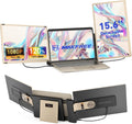 Maxfree S6 Laptop Screen Extender, 15.6'' 1080P Monitor Extender, 11 Display Modes, Plug & Play, Detachable Screen Triple Monitor for Laptop 13'-17.3', Compatible with Mac/Windows/Android/Switch, Gold
