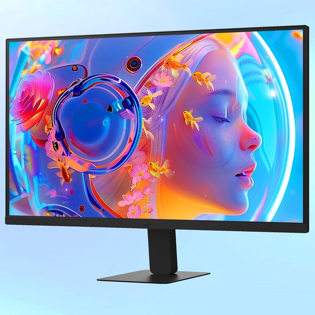LG 27 inch Monitor, IPS QHD (2560 x 1440), 100Hz, 99% sRGB, HDR10, Black Stabilizer, HDMI, USB-C 15W PD, Dynamic Action Sync, Reader Mode, Flicker Safe, Virtually Borderless Design, Tilt Adjustment