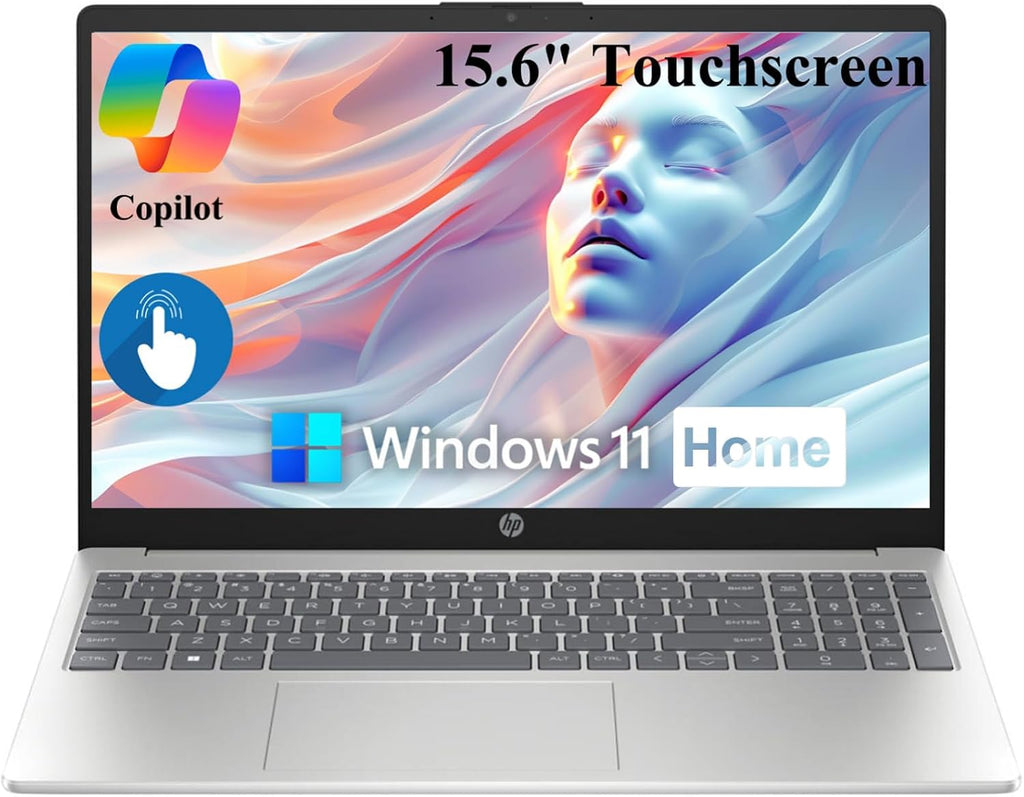 HP 2025 Touchscreen Laptop Computer for College Student & Business, 15.6' LED, Intel 13th Gen Core i3-1315U, 32GB RAM, 1TB SSD, Copilot AI, Windows 11 Home, Wi-Fi 6, BT 5.3, HDMI, w/Accessory