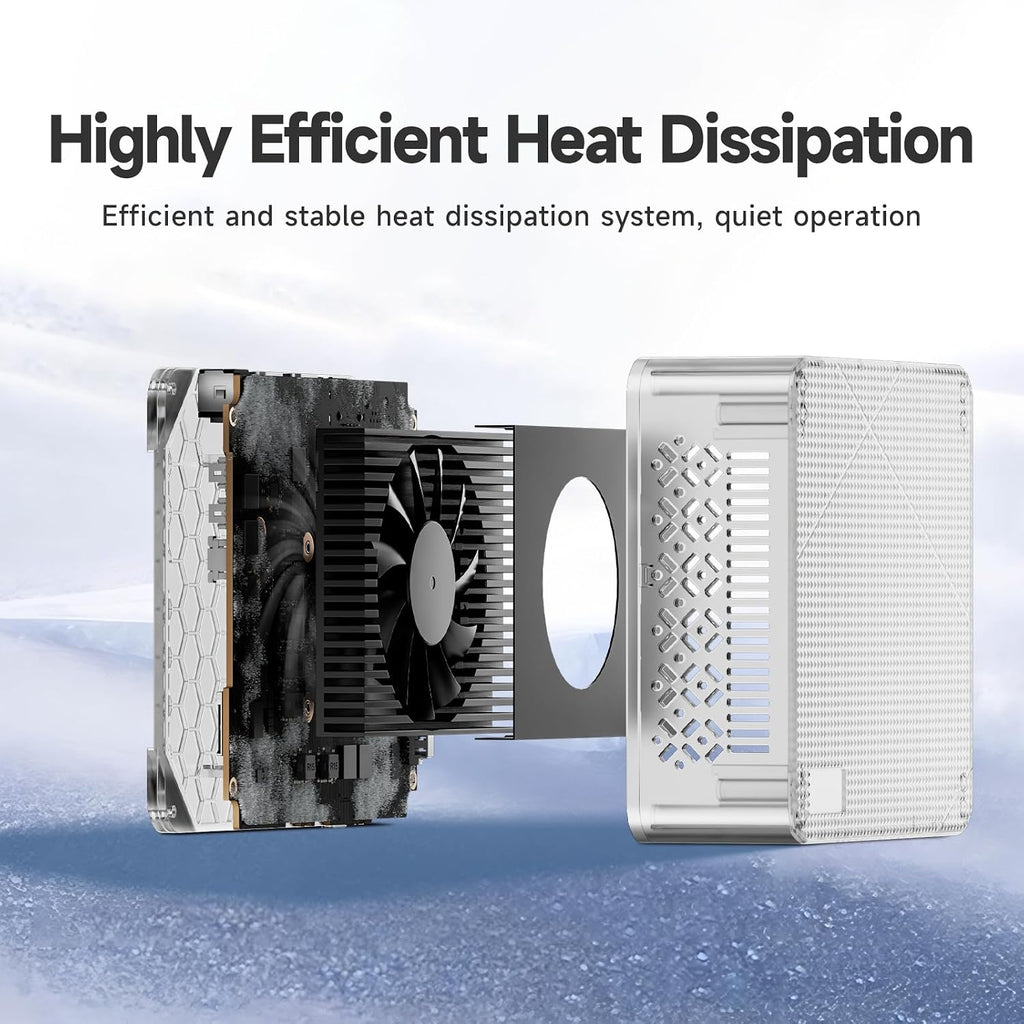 wo-we Mini PC AMD 3500U(Beat N150/N100) 8GB RAM 256GB SSD 4C/8T 4K Triple Display Dual HDMI&Type-C,USB3.2 Silent Heat Dissipation Mini Desktop Computer forHome Theater Office Business Education