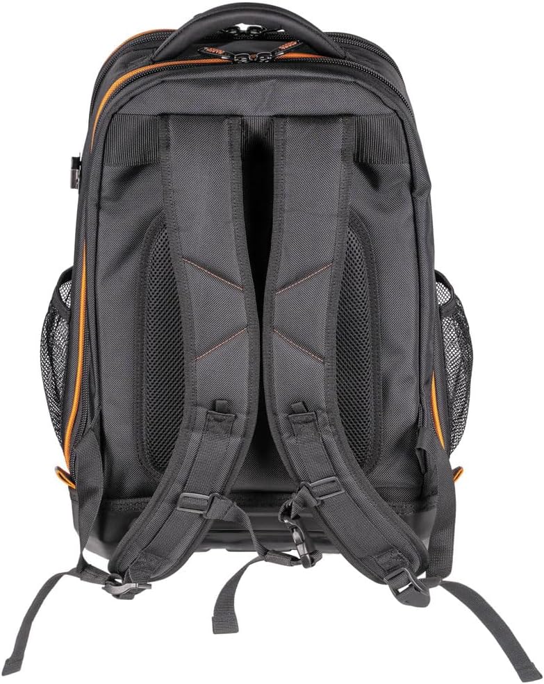 Klein Tools 62805BPTECH 28-Pocket Laptop Backpack Tool Bag, Tradesman Pro Extra-Large Tech Tool Backpack with Molded Bottom, Charging Port
