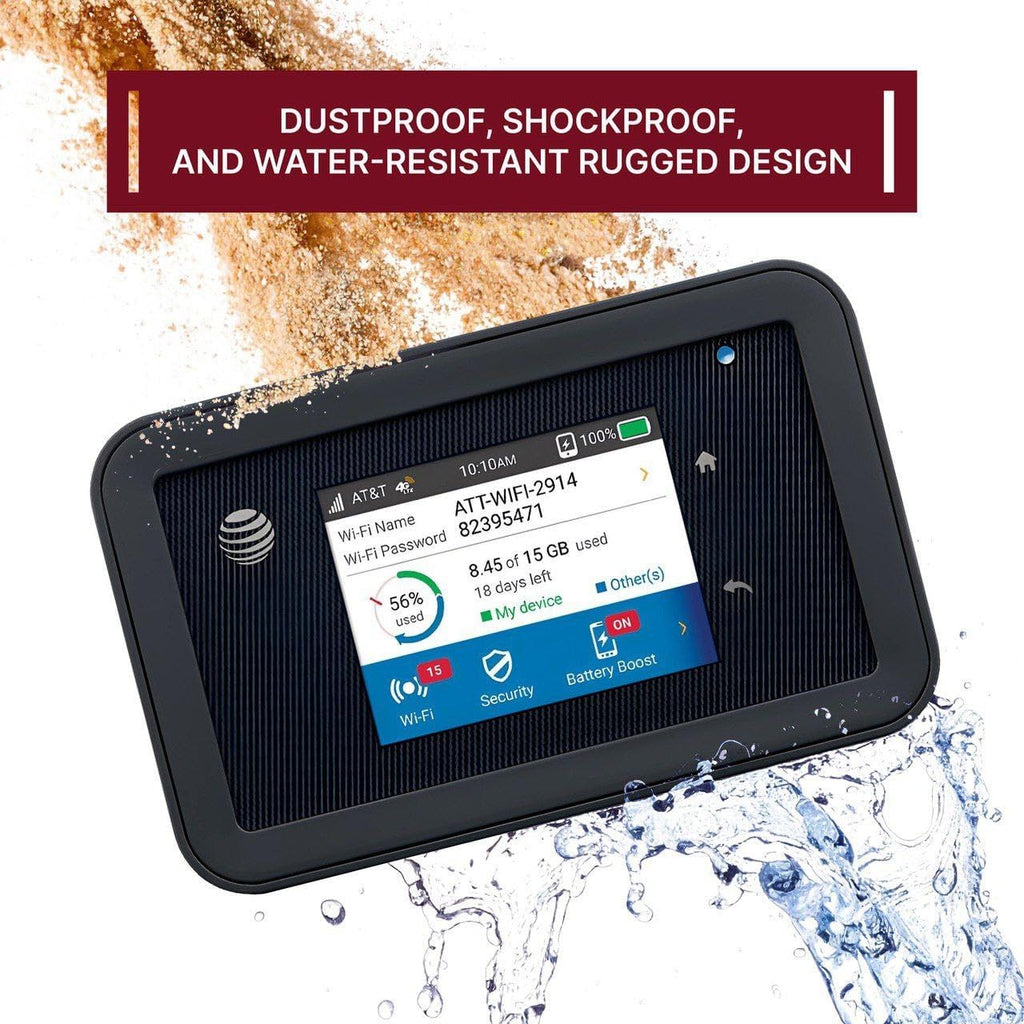 AT&T Unite Explore AC815S, Unlocked Rugged 4G LTE Mobile Hotspot, Up to 450 Mbps, IP65 Water & Dust Resistant, 22hr Battery, Dual-Band WiFi (15 Devices), Travel WiFi, EVDO-LINK Bundle (Premium)