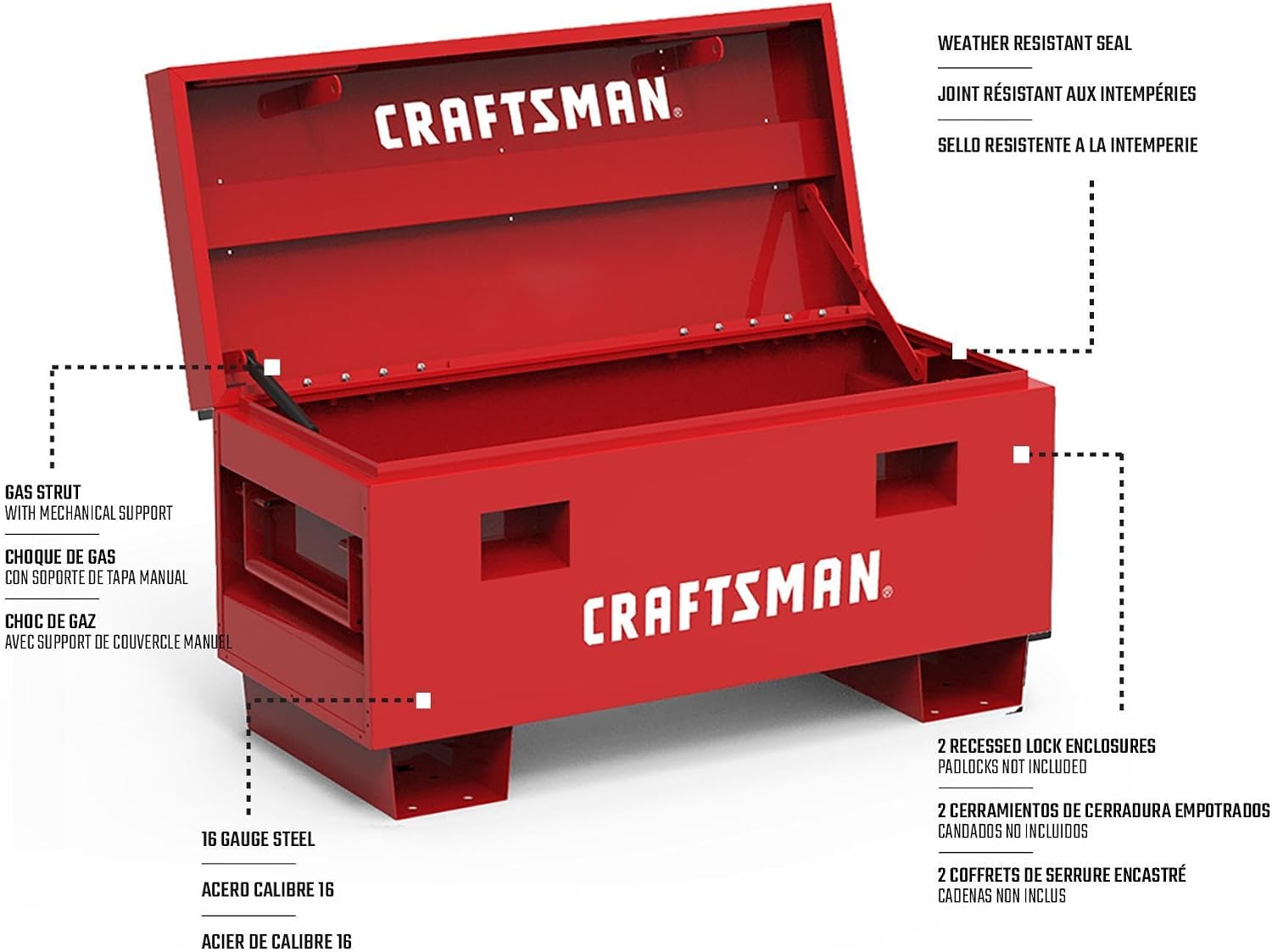 36' Craftsman Jobsite Box in Red