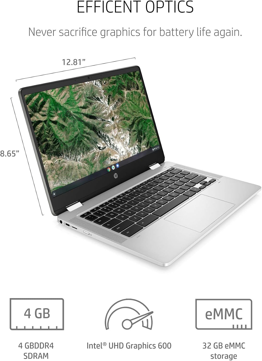 HP Chromebook x360 14a Laptop - Dual Core Intel Celeron N4020-4 GB RAM - 32 GB eMMC Storage - 14-inch HD Touchscreen - Google Chrome OS - Lightweight and Long Battery Life (14a-ca0010nr, 2020)