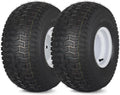 GICOOL 20x10.00-8 Lawn Mower Tire and Wheel, 4 Ply Tubeless Tire, Replacement 20x10-8nhs Riding Lawn Mower and Tractor Rear Tire and Wheel Assemblies, 3.5' Offset Hub, 3/4' Borehole, and 3/16' Keyway