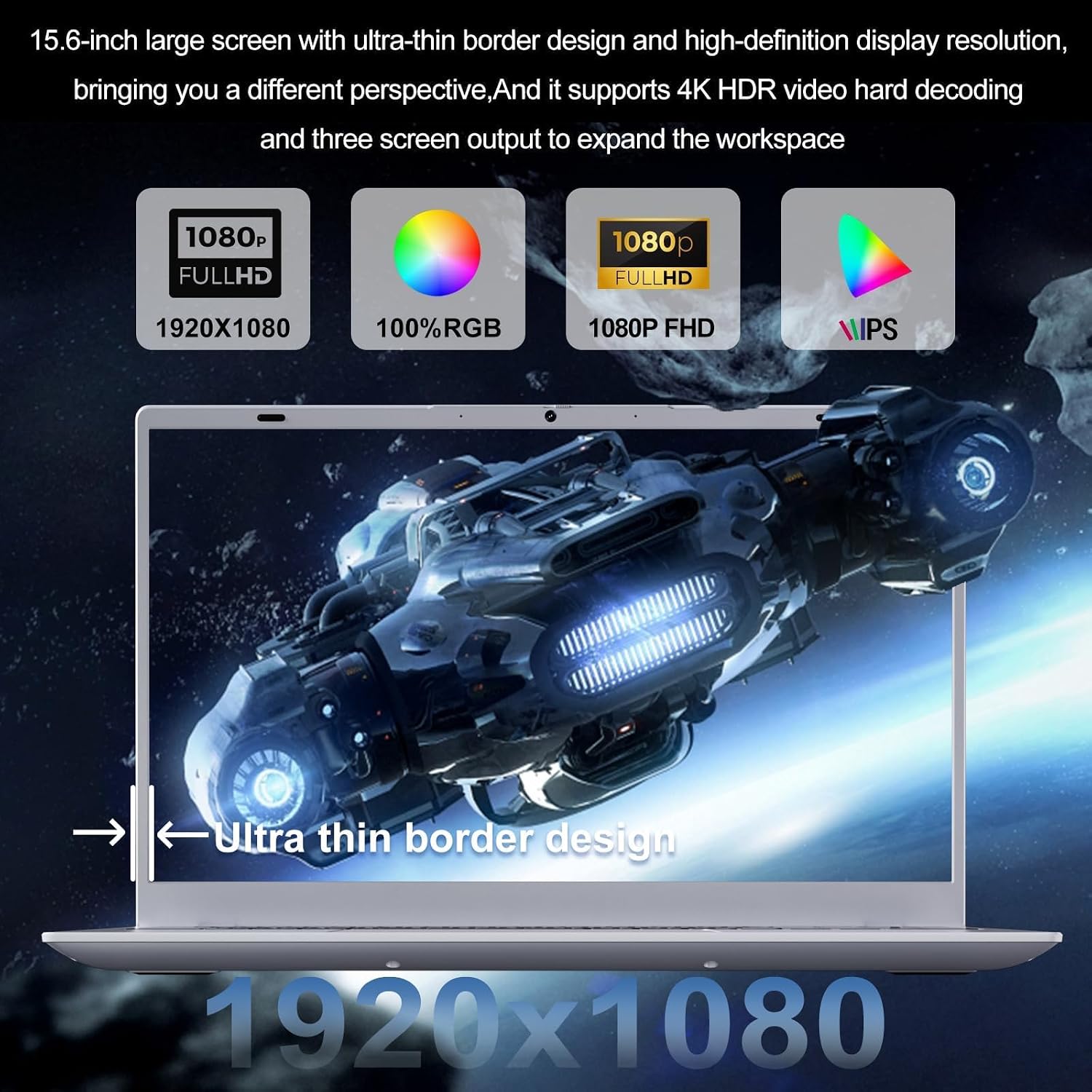 2026 Silver Laptop, Pentium Gold 6500Y Processor(Up to 3.4 GHz),8GB RAM 256GB SSD,14 Inch FHD IPS Display, 5000mAh Battery,Type-C