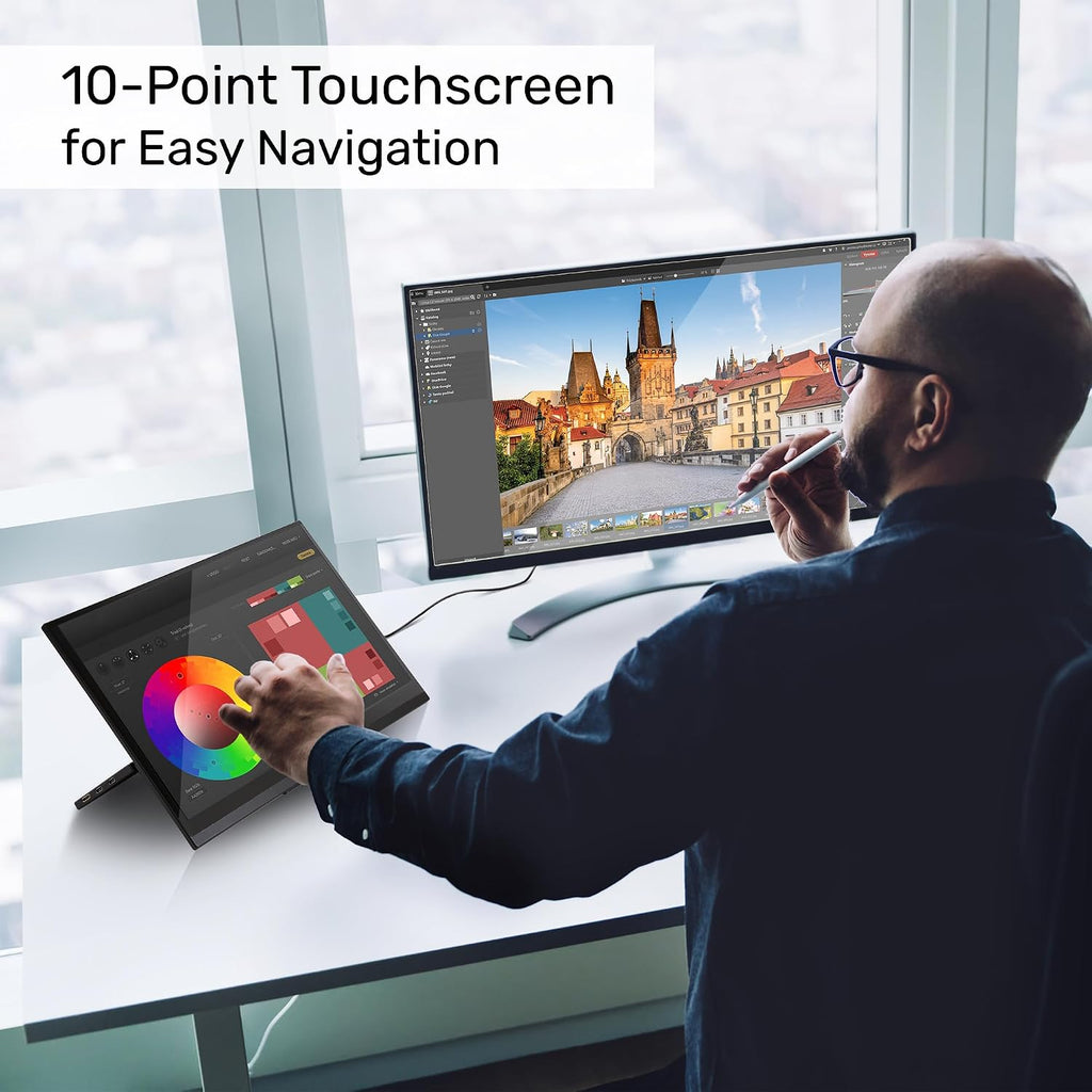 SideTrak Solo Pro 15.8' Touchscreen Portable Monitor for Laptop | FHD LED IPS Dual Display, 10-Point Touch, USB-C® & HDMI Laptop Screen Extender for Mac, PC, Chrome, HDR (Touchscreen)