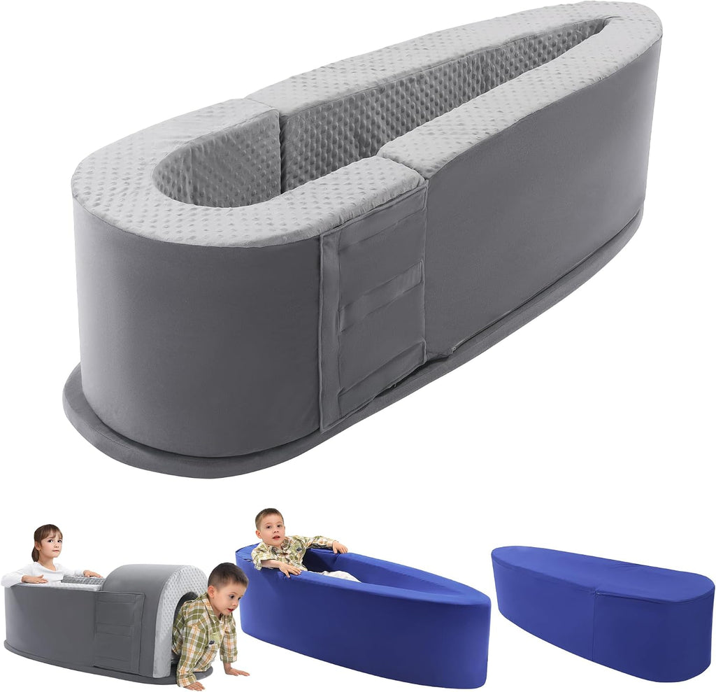 BALAPET Large Sensory Chair for Kids, High-Density Foam Sensory Soft Peapod with Extra Cover, Multifunctional Peapod Sensory Chair for Kids Children