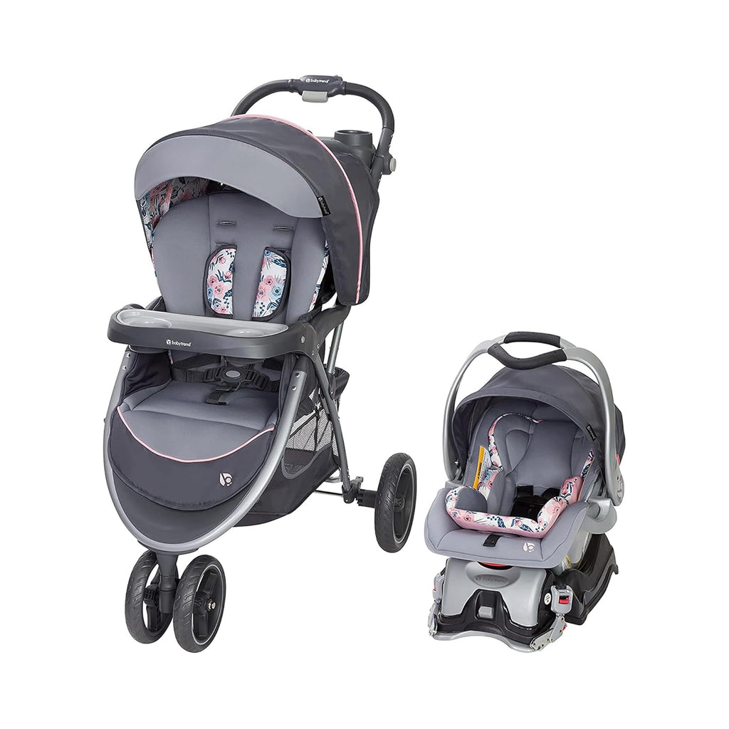 Baby Trend Sky View Plus Baby Stroller with EZ Flex-Loc Infant Car Seat, Adjustable Canopy, Storage Basket & Cup Holders, Bluebell - Lightweight & Foldable Travel System for Toddlers & Infants