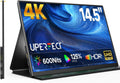 UPERFECT 4K Portable Monitor, 14.5' UHD 3840x2400 Laptop Display with Smart Cover, 16:10 Matte IPS Screen, 125% sRGB, 1.06 Billion Colors, 600 Nits Brightness, Metal Frame for PC/Mac/Phone