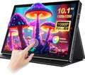 10.1 Portable Touchscreen Monitor - 1920×1200 FHD IPS 16:10,100% sRGB 1500:1,10-Point Touch Diaplay with Speaker HDMI USB-C VESA Magnetic Case for Travel Mac PC Xbox PS4/5 Loptop Phone(dark black)