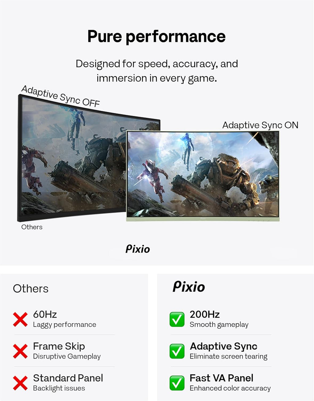 Pixio PXC248 Wave Mint Green 24 inch 200Hz Refresh Rate FHD 1080p Resolution 1500R Curve Fast VA Panel 1ms GTG Response Time Adaptive Sync HDR Curved Gaming Monitor