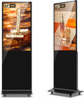 32/43/55/65 Inch Digital Signage Display, LCD Screen Advertising Display Kiosk Interactive Totem Floor Standing Auto AD Player with USB/HDMI/WiFi Android OS (43'' Non-Touch)