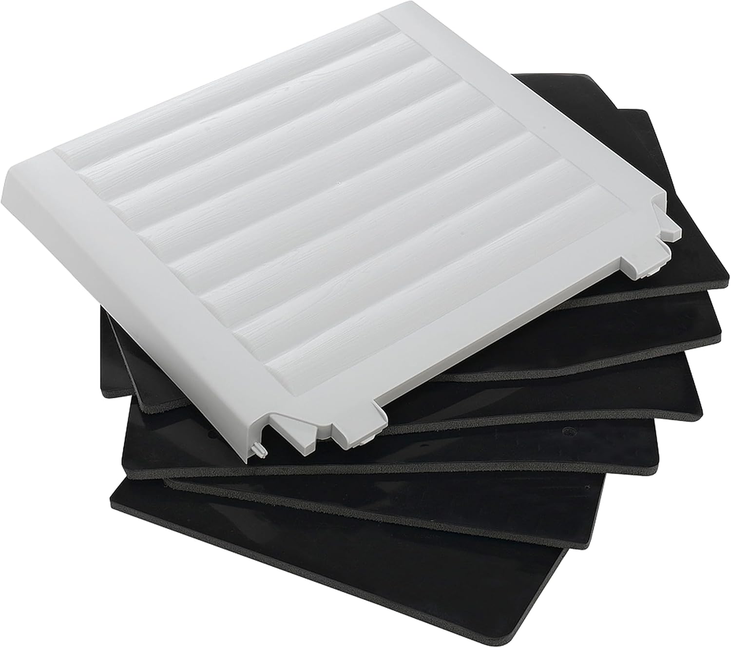 Ferplast Dog Kennel Insulation Panels, Kit of 6 PVC Panels for Dogvilla 70, Black, Easy Installation, 24.41 x 24.41 x 8 cm