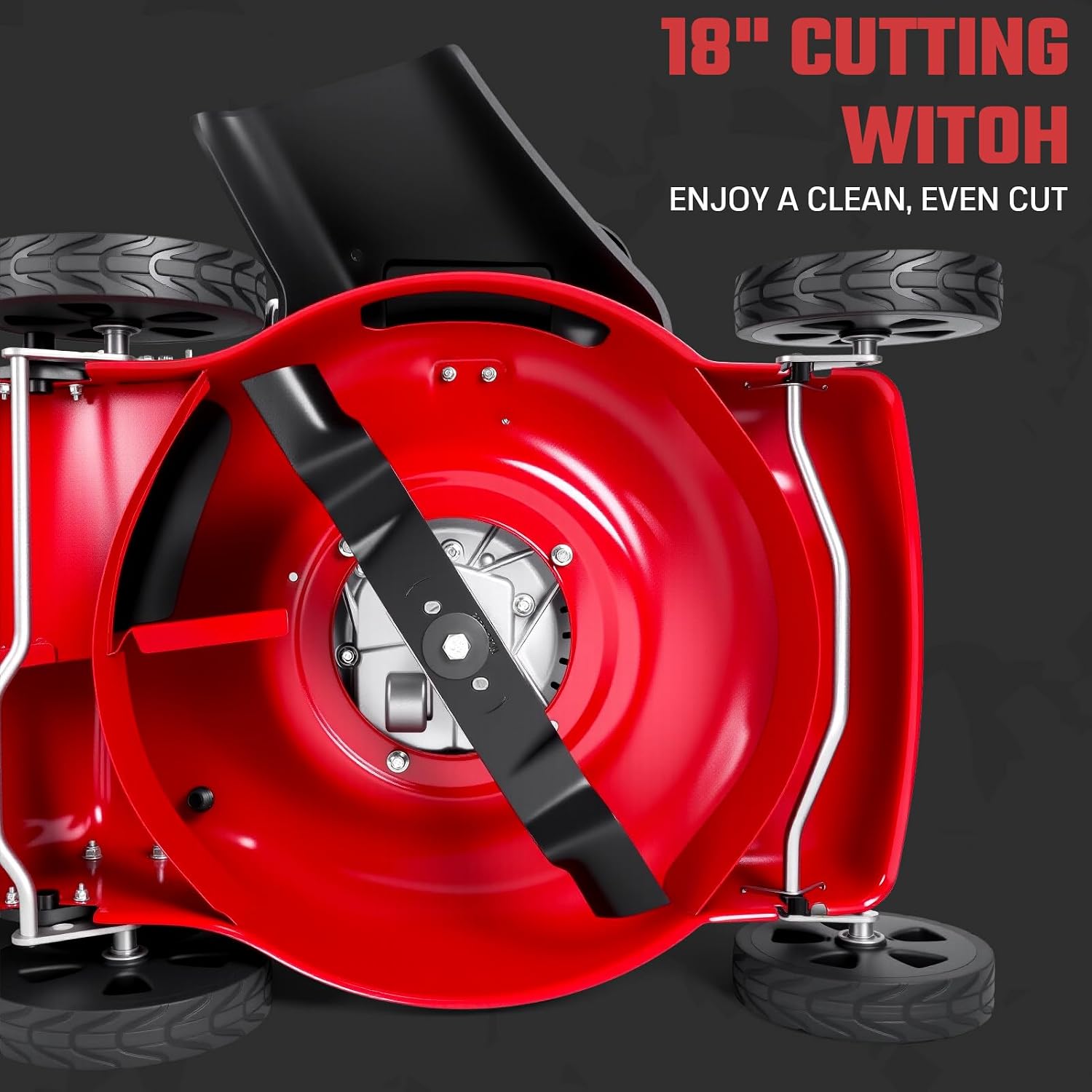Gas Lawn Mower 131cc 4-Cycle, 3-in-1 Push Lawn Mower with 50L Grass Bag, Adjustable Cutting Height, Low Noise & Fuel-Efficient Design for Lawn, Yard and Garden Care