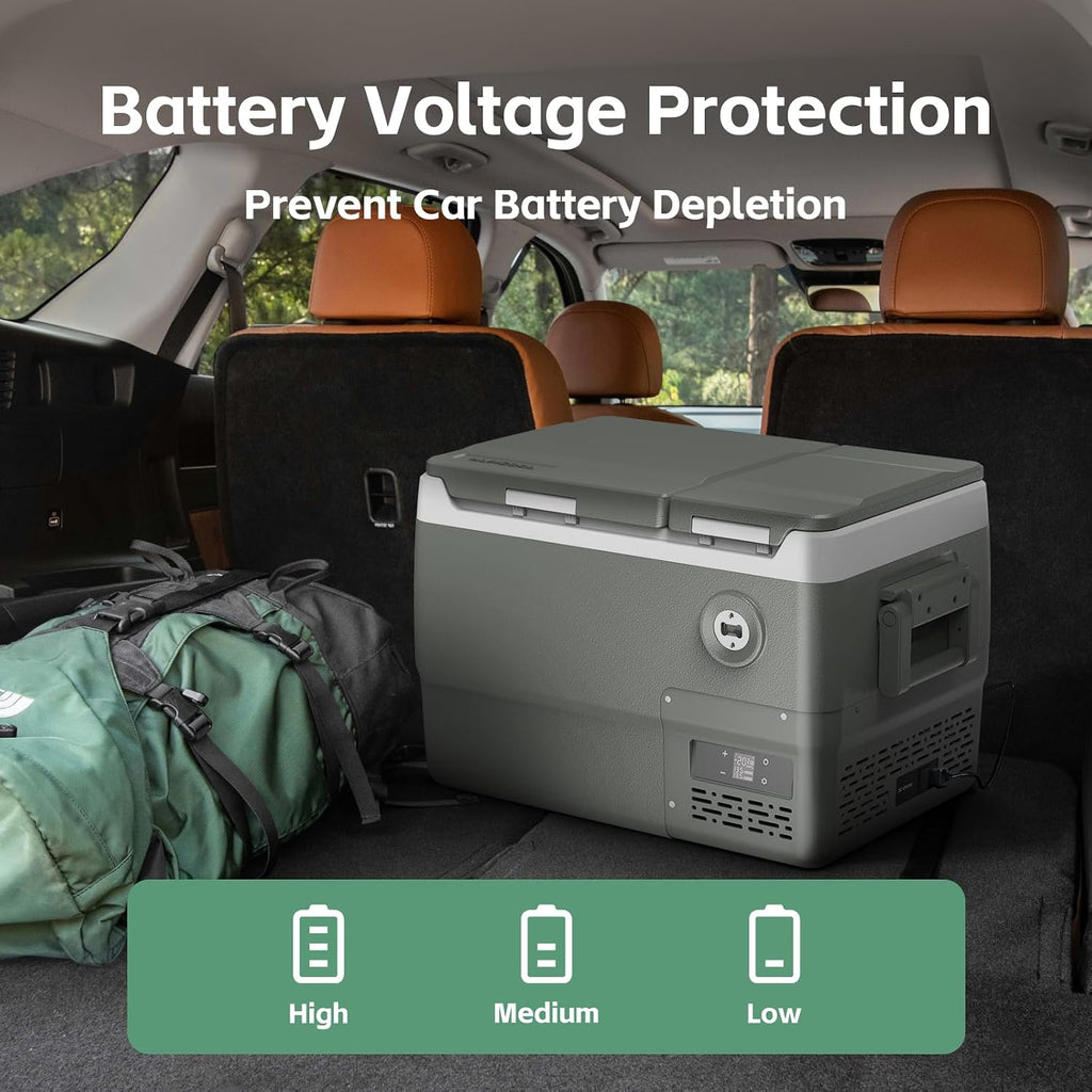 Alpicool Car Refrigerator 12 Volt Dual Zone Portable Car Fridge 32 Quart（30L Electric Cooler with AC/DC，Car Refrigerator Freezer for Truck Van RV Camper SUV, Camping Boat Travel，-4~68°F