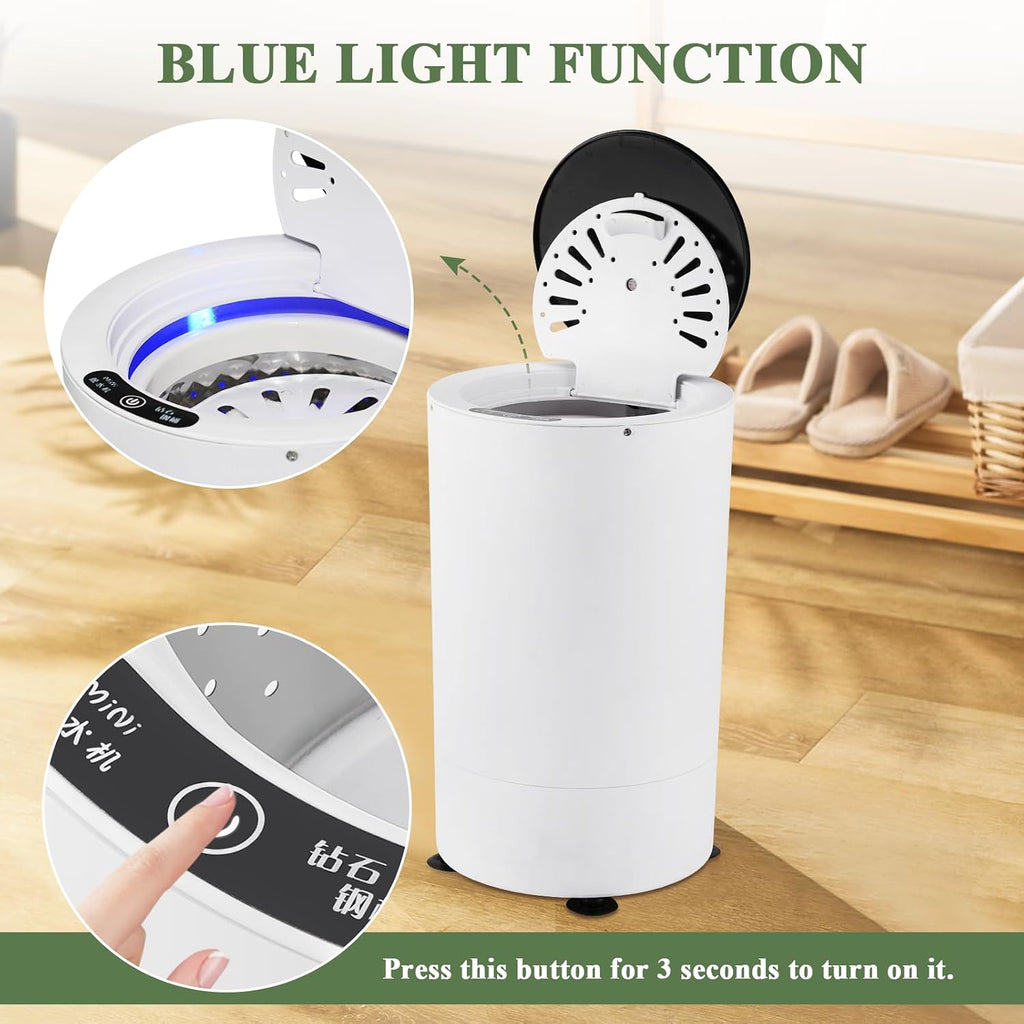 Compact Electric Spin Dryer 110V, Portable Mini Laundry Dryer for Apartments, Schools, Dorms, RVs, Camping
