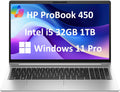 HP ProBook 450 G10 Business Laptop (15.6' FHD Anti-Glare, Intel 10-Core i5-1334U (Beats i7-1255U), 32GB RAM, 1TB SSD), Backlit KB, Webcam, Wi-Fi 6E, Ethernet, Win 11 Pro w/ AI Copilot, Silver