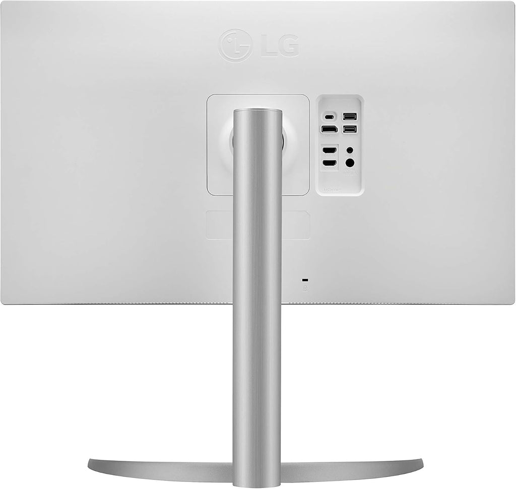 LG 27UP850-W Monitor 27' UHD (3840 x 2160) IPS Display, VESA DisplayHDR 400, DCI-P3 95% Color Gamut, USB-C,3-Side Virtually Borderless Display, Height/Pivot/Tilt Adjustable Stand - Silver