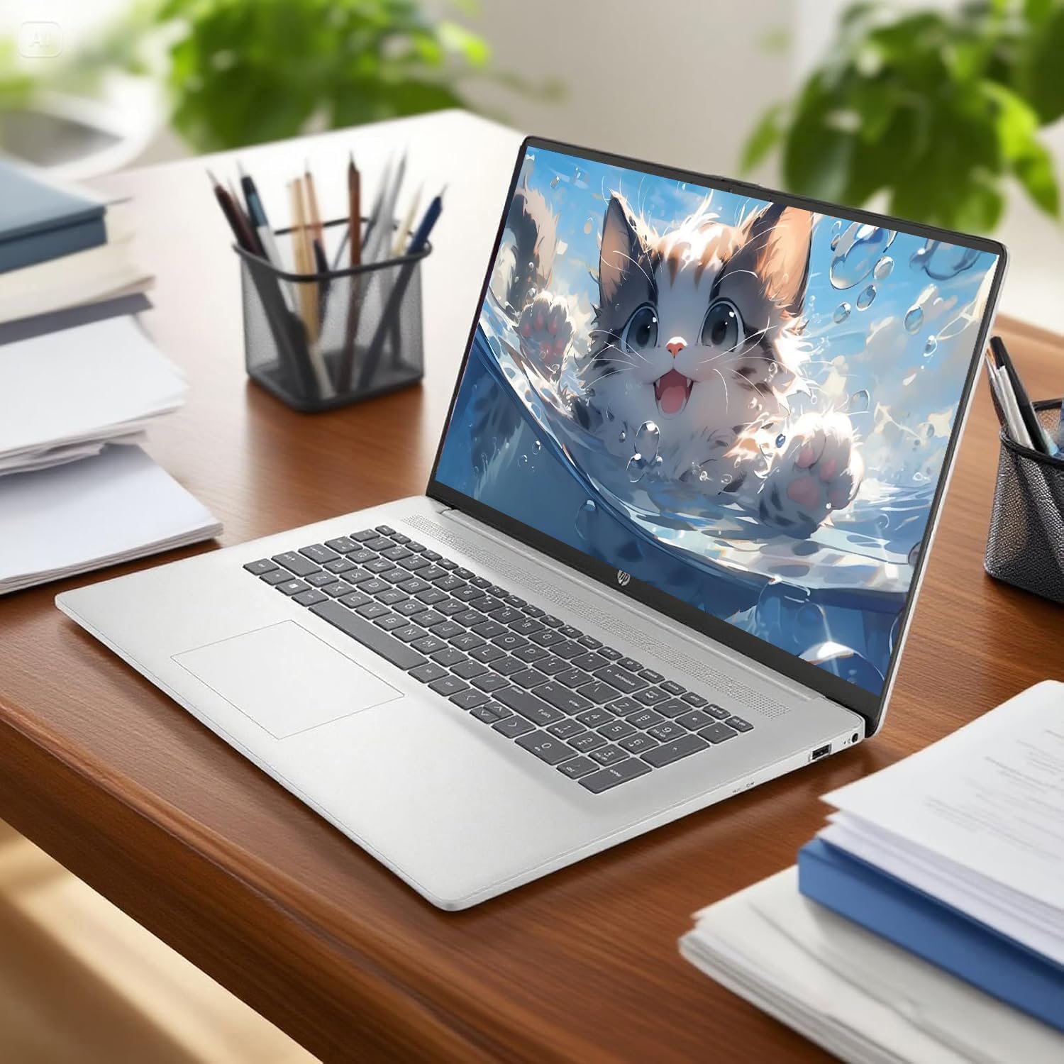 HP 2025 Copilot AI Laptop Computer for Business, 17.3' HD+ Touchscreen, Intel 10-Core i5-1334U (up to 4.6 GHz), 16GB RAM 256GB SSD, FP Reader, Windows 11 Home, Wi-Fi 6, Numeric Keypad, w/Accessory