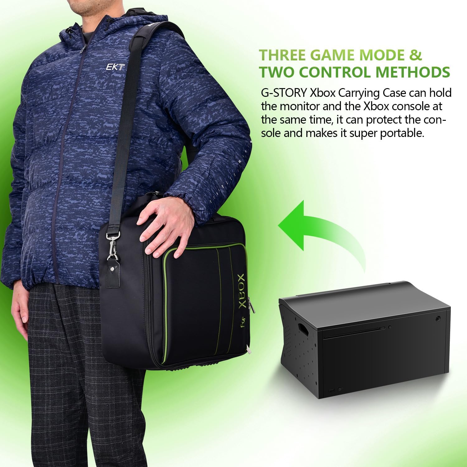 G-STORY 14'' Portable Monitor for Xbox Series X 4K Portable Gaming Monitor IPS Screen for Xbox Series X（not Included） with Two HDMI, HDR, Freesync Game Mode Travel (14'&4K for Xbox Series X)