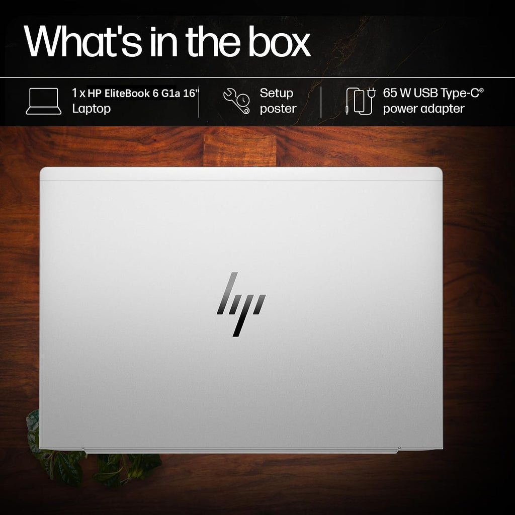 HP 2026 EliteBook 16' Business Laptop, AMD Ryzen 5 200 Copilot AI PC, 16GB DDR5 RAM, 512GB PCIe SSD, FHD+, Enterprise Security, Fast Charging, WiFi 6E, Backlit KB, Fingerprint Reader, Windows 11 Pro