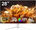 Gawfolk 28 inch UHD 4K Computer Monitor, IPS Ultra HD (3840×2560p) Screen, 3:2, 1.07 Billion Colours, 128% sRGB, Built-in Speakers, 178° Wide Viewing Angle DisplayPort, HDMI, White
