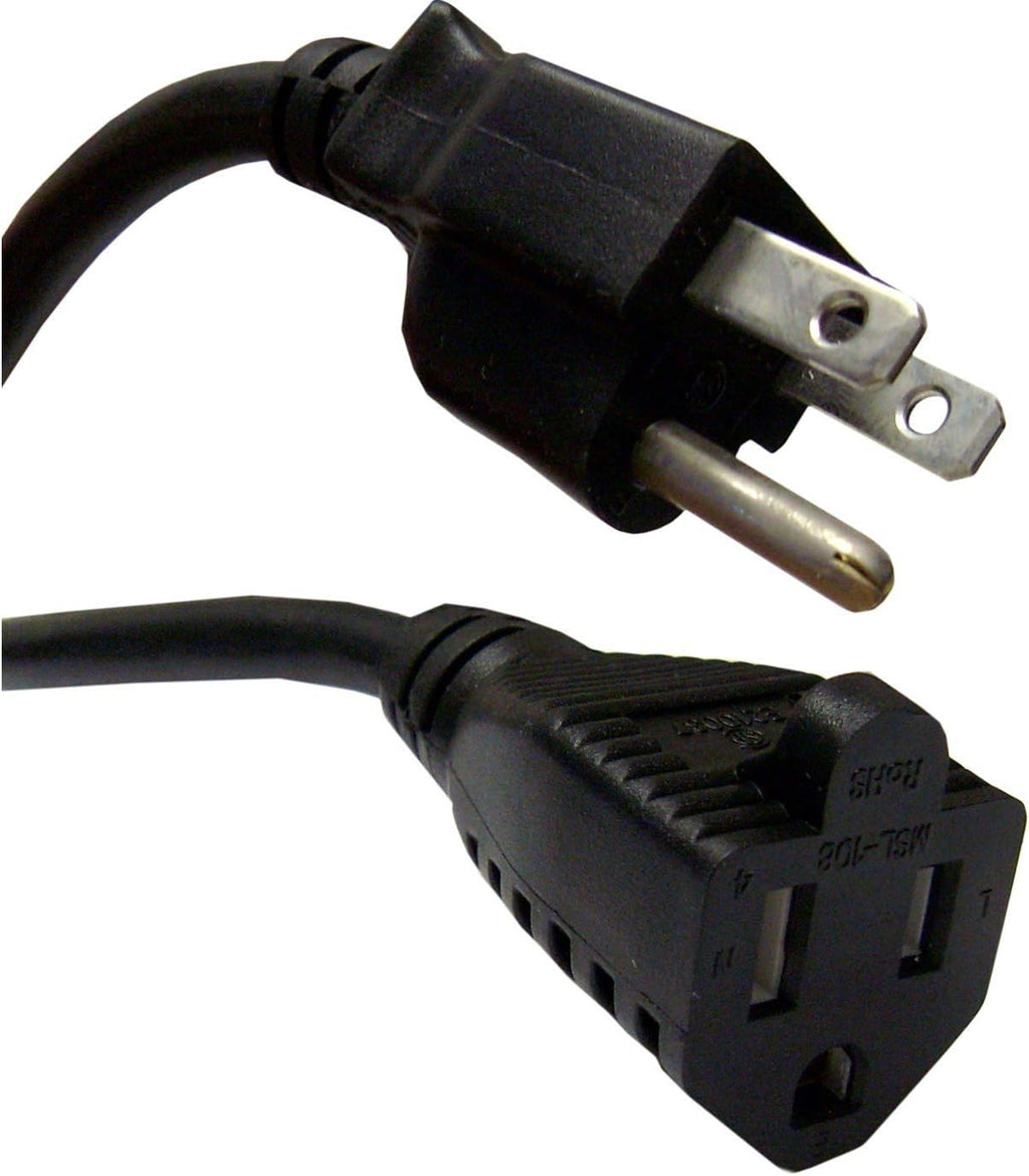 10 PCS, 16AWG Power Extension Cord Cable, Black 25 Feet, CNE592473