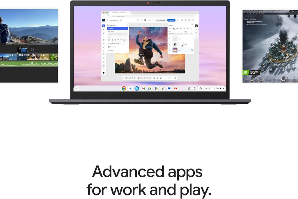 acer Chromebook Plus 515 Laptop with Google AI – 15.6' Full HD 1920 x 1080 IPS Touch Display | Intel Core i3-1305U | 8GB LPDDR5X | 256GB SSD | Wi-Fi 6E | FHD Camera | Chrome OS | CB515-2HT-33M4