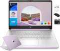 HP 14' Flagship Laptop 2025 AI-Powered Computer, Office Lifetime, Student Business, 4-Core Intel CPU, 16GB RAM 628GB Storage (128GB UFS+ 500GB Ext), Long Battery HubxcelAccessory Win 11 Pro Lavender