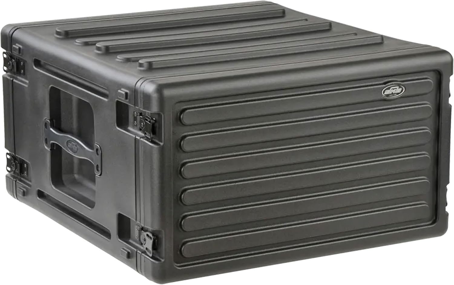 SKB 6U Roto Rack Case - Durable Polyethylene Gear Protector, Stackable, Waterproof with Twist Latches & Rubber Feet for Musicians, DJs, and A/V Equipment - Secure Transport & Storage Solution
