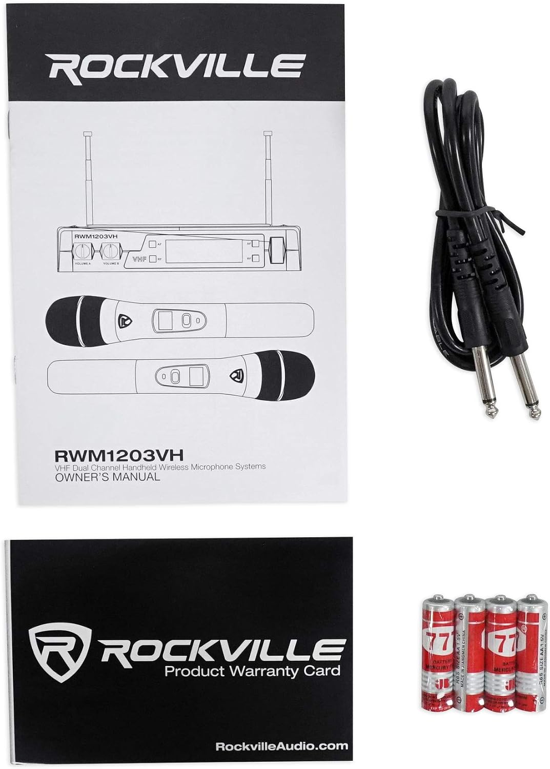 Gemini CDX-2250i Pro DJ Dual Two Deck Rack Mount CD/MP3 Media Player w/USB Bundle with RockvilIe RWM1203VHWireless Dual Handheld Microphone System/Digital Display