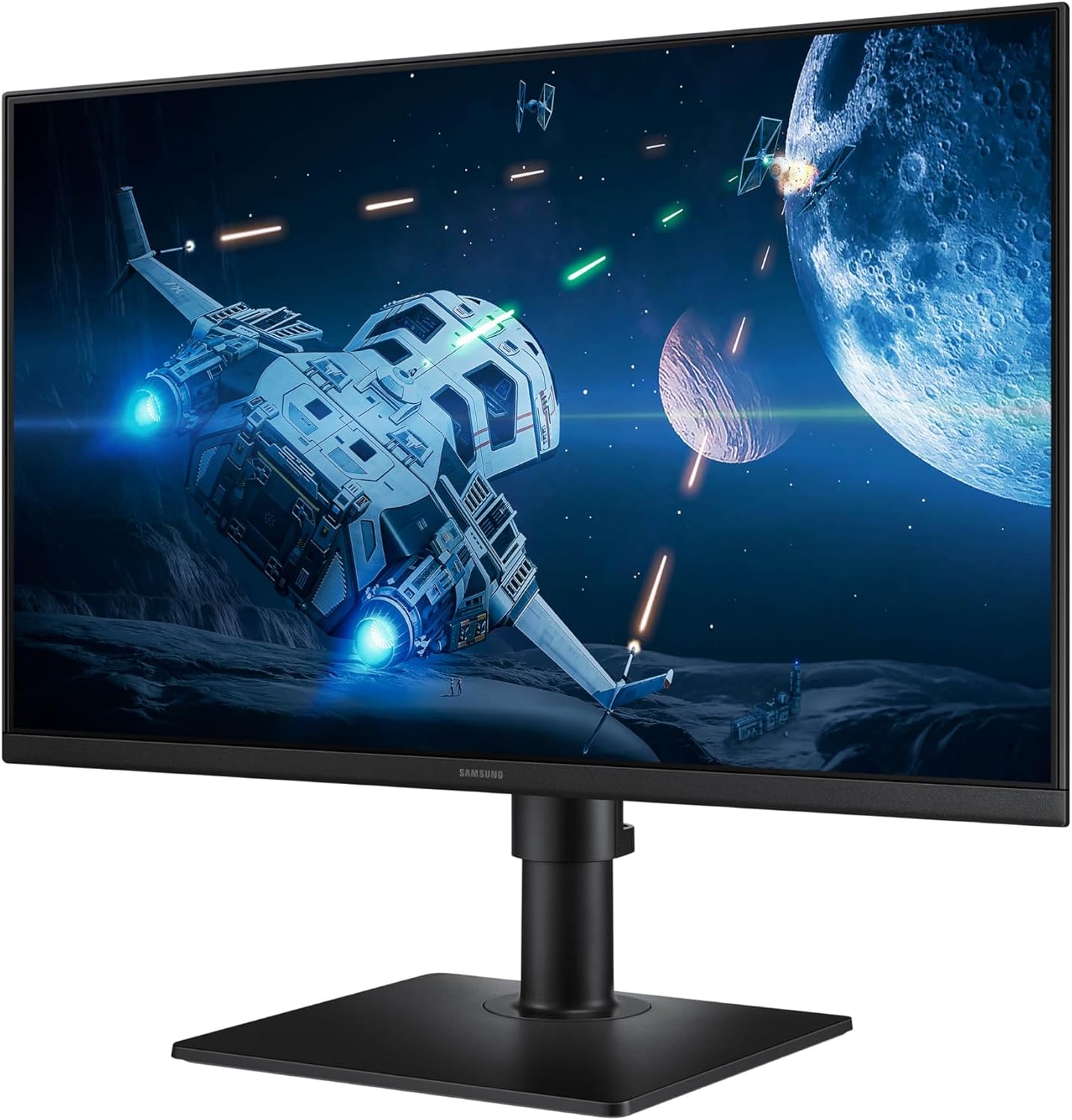 Samsung 24' (S40GD) Borderless Business Monitor with IPS Panel, 100Hz Refresh Rate, Eye Saver Mode, Ergonomic Design, Game Picture Mode, LS24D408GANXGO