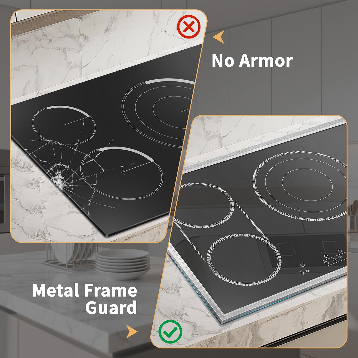 30 Inch Electric Cooktop, 4 Burner Electric Stove Top with Touch Control, 7800W Built-In Glass Stovetop with BBQ & Expandable Zone, 9-Level Adjustable, Child Lock, Timer, 220V-240V Hardwire