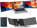 Laptop Screen Extender, Ultra Thin 14' 1080P FHD Triple Portable Monitor for Laptops 13-17.3', 2.2lbs Lightweight Travel Dual Monitor Extender, Plug-Play Aluminum Extended for Mac/Windows/PS5/Chrome