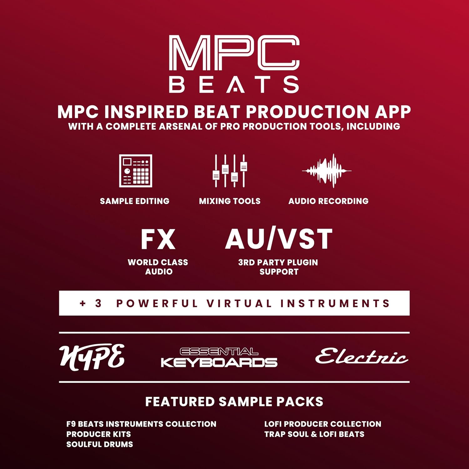 Akai Professional MPK Mini Plus - USB MIDI Keyboard Controller with 37 Mini Keys, 8 MPC Pads, Sequencer, MIDI/CV/Gate I/O, Music Production Software and Native Instruments Sound Package