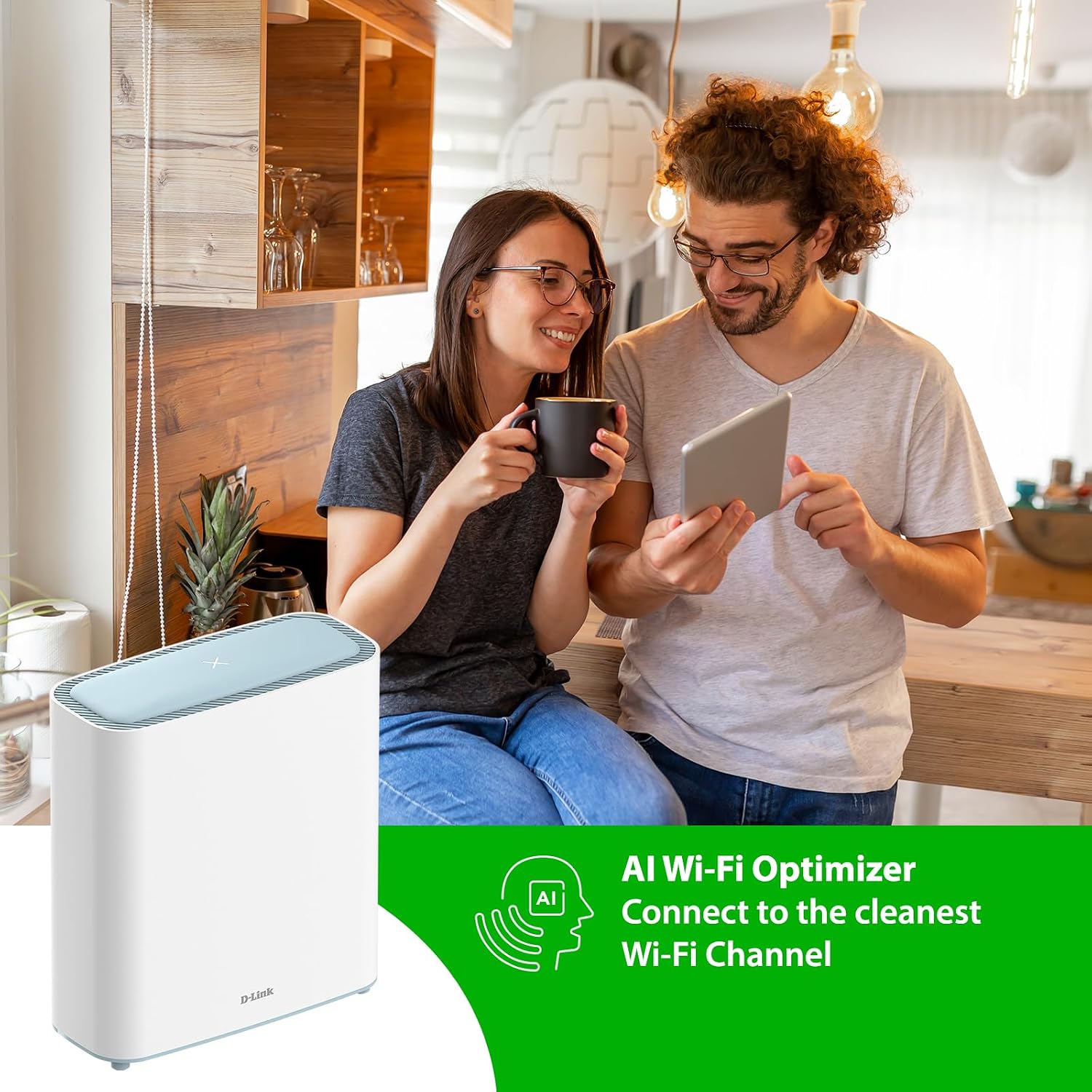 D-Link Eagle Pro AI AX3200 Mesh WiFi 6 System- 2 Pack- 8-Streams, 802.11ax Router, Dual Band, OFDMA, MU-MIMO, Voice Control with Google Assistant and Amazon Alexa (Manufacturer Discontinued)
