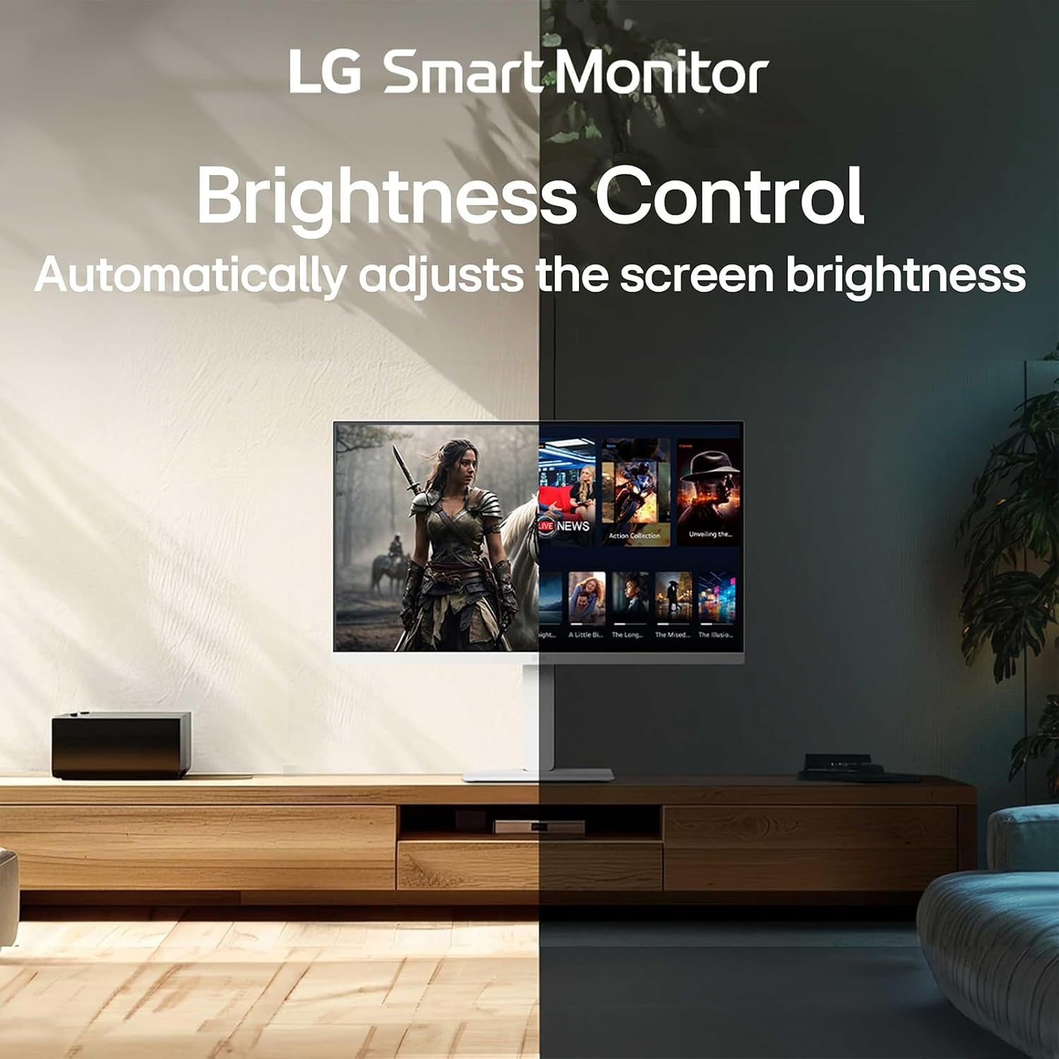 LG 27-Inch Smart Monitor, 4K UHD (3840 x 2160) IPS Display, HDR10, Built-in Speaker, Screen Share, Remote Control, WebOS, HDMI, USB Type-C PD 65W, AirPlay 2, Bluetooth, Tilt/Height/Swivel/Pivot Stand