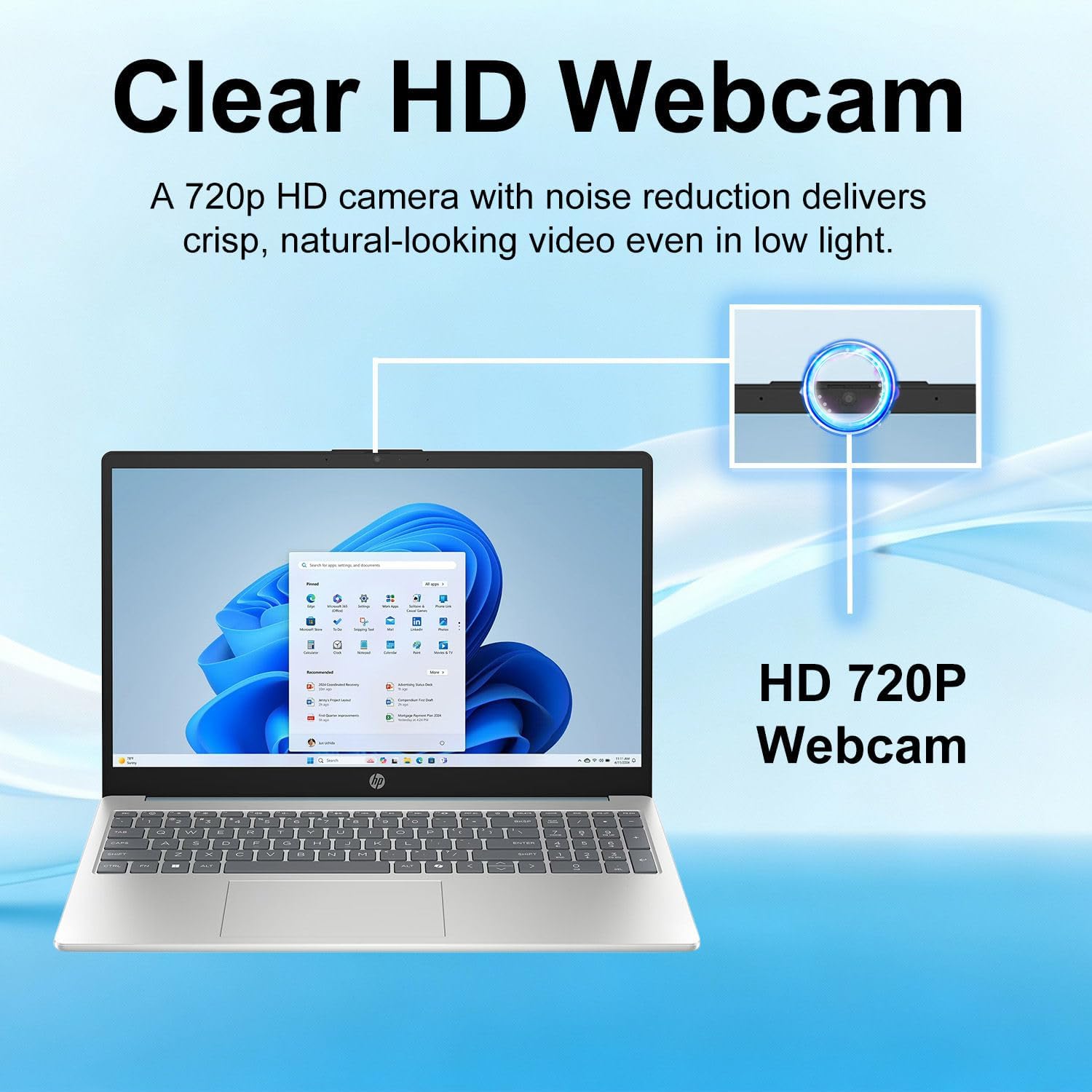 HP Pavilion 2025 Touchscreen Laptop Computer | Intel i3 High-Performance CPU | Thin & Portable | Up to 10H Long Battery Life | 16GB RAM | 2TB PCIe SSD | WOWPC USB | School, Business & Productivity
