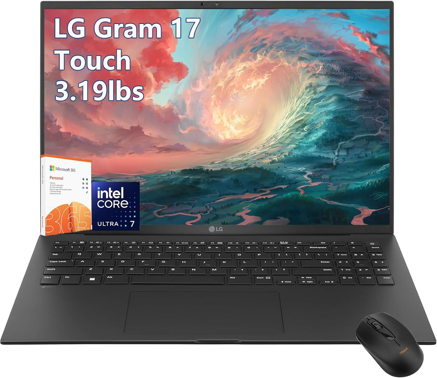 LG-gram Laptop-17 inch Touchscreen 2.5K - Intel Core Ultra 7 Processor -32GB RAM| 2TB SSD -Windows11 Pro -Backlit Keyboard - 2025 AI PC Copilot -Ultra Thin Lightweight -Business Work