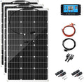 300 Watt 12 Volt Flexible Monocrystalline Solar Panel High Efficiency PV Module with 40A Charge Controller Extension Cable for RV Trailer Marine Rooftop Home Farm Off-Grid System 3 * 300W
