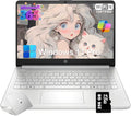 HP 2025 New 14 Laptop for Student & Business - AI-Powered 1-Y Office 365, Intel Quad-Core CPU, Ultra-Light, 16GB RAM, 384GB Storage (128GB UFS+256GB SD Card), 14 inch LED, Win 11 Pro, Natural Silver