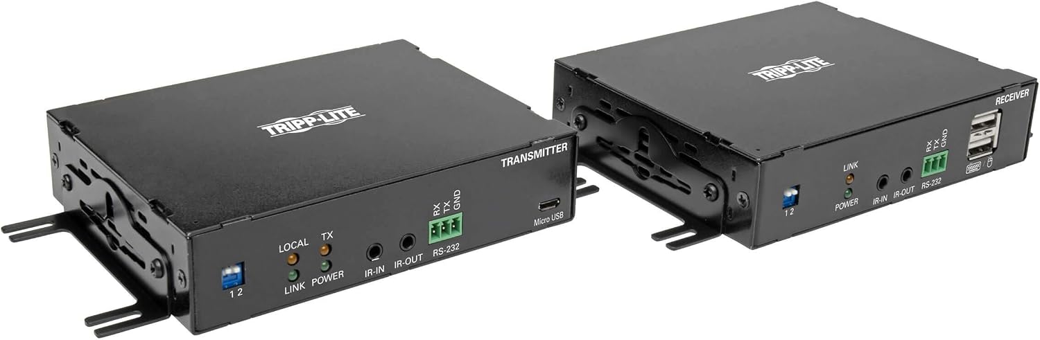 DisplayPort Over Fiber Extender Kit 4K @ 30Hz Ir USB Dup SMF TAA