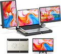 Laptop Screen Extender, 14' FHD 1080P Laptop Monitor Extender, Stretchable Base and Detachable Screen, Plug & Play, Triple Screen Extender Compatible with Windows, Mac, Chrome