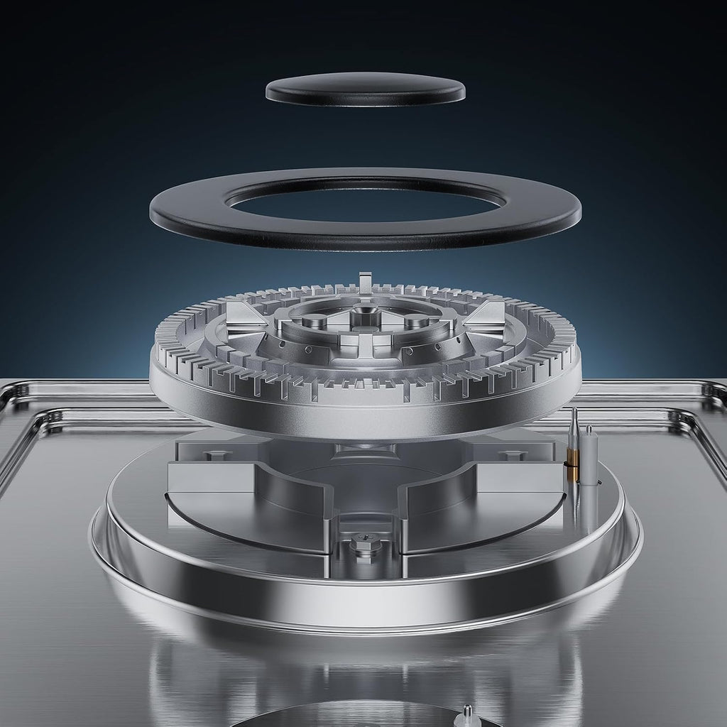 Empava 12 in. Gas Stove Cooktop 2 Italy Sabaf Sealed Burners NG/LPG Convertible in Stainless Steel